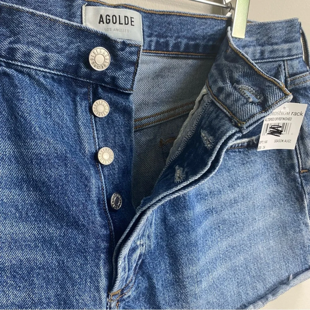 AGOLDE Lowkey Parker Organic Cotton Cutoff Denim Shorts Size 30